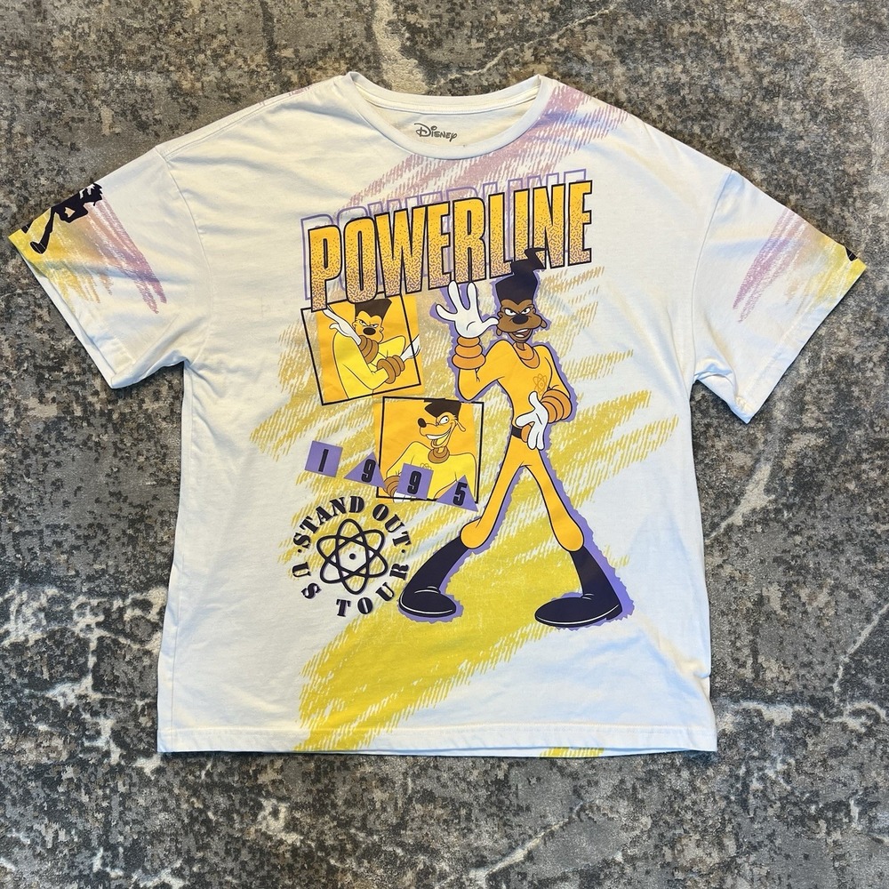 Disney Powerline 1995 Stand Out US Tour Shirt A Goofy Movie Tee Unisex Size XL